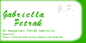 gabriella petrak business card