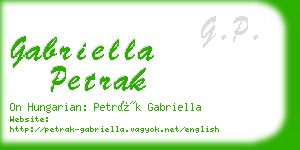 gabriella petrak business card